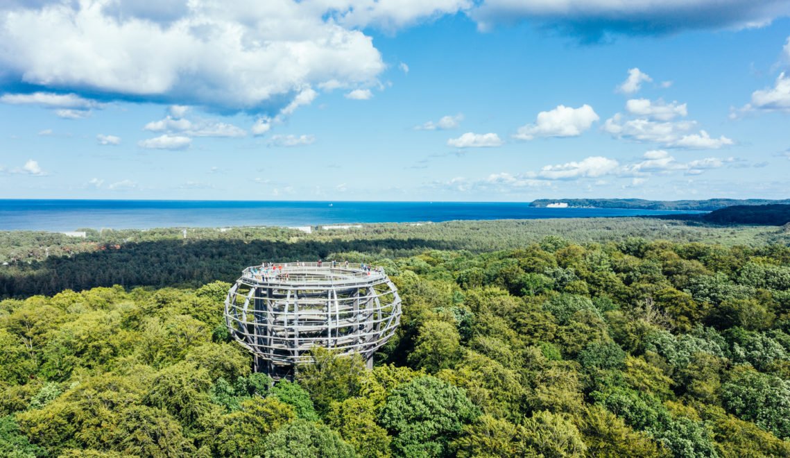 From the observation tower of the treetop path you can see all the way to the Baltic Sea © TMV/Gänsicke
