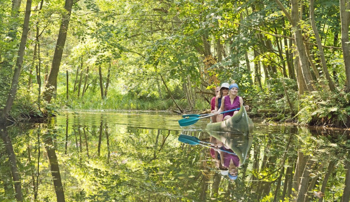Bei einer viertägigen Tour kann man das landschaftlich spannende Gebiet der Havelquelle mit dem Kanu erkunden © Christin Drühl