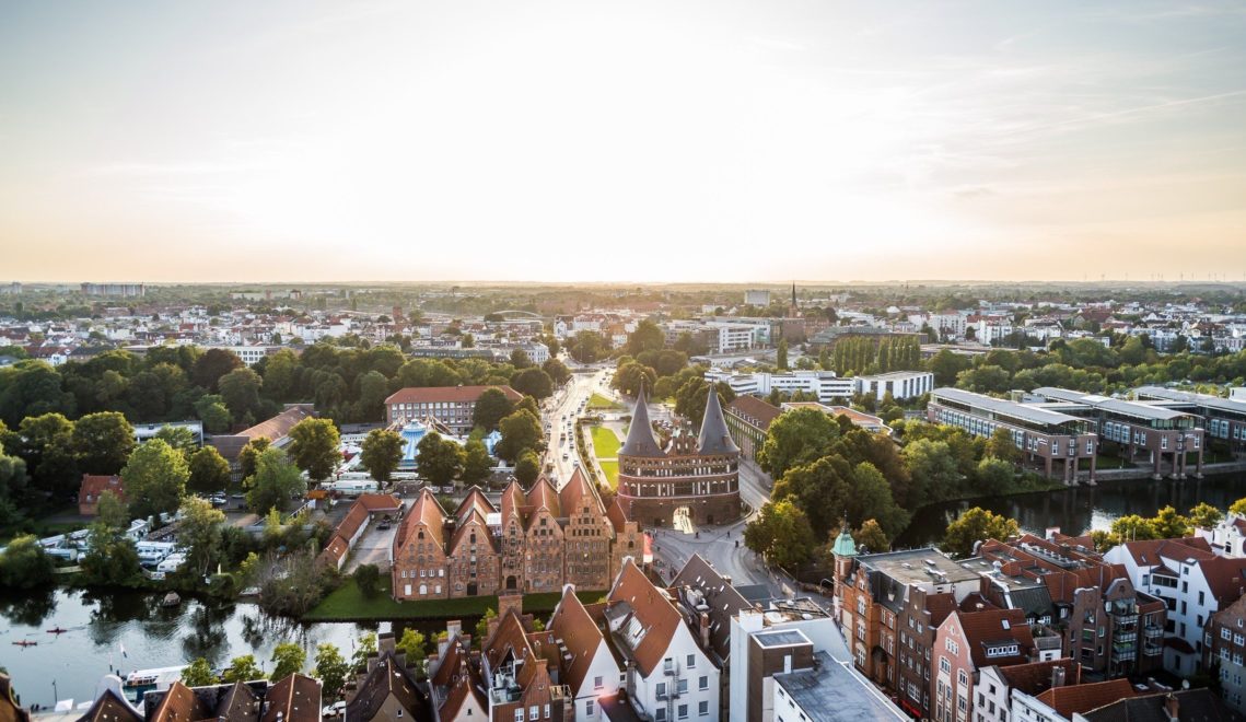 Lübeck, die Stadt der 7 Türme, aus der Vogelperspektive © Lübeck und Travemünde Marketing GmbH