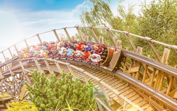 The wooden roller coaster Wodan in the Icelandic themed area races at more than 100 kilometers per hour © Europa-Park