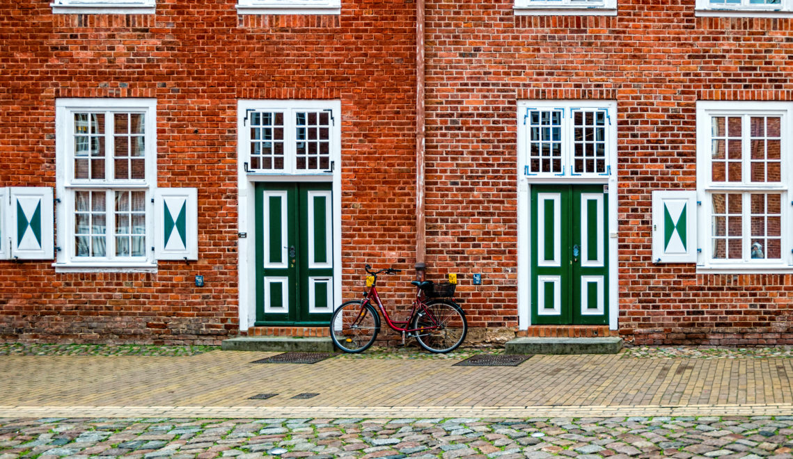 Potsdam is a good city for cycling - and the Dutch Quarter has quaint old doors © Shutterstock/Perektotypole