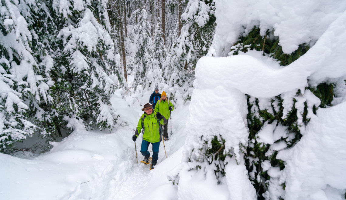 Eine Schneeschuh-Wanderung auf dem Aichelberg mit Schwarzwald-Guide Jürgen Rust