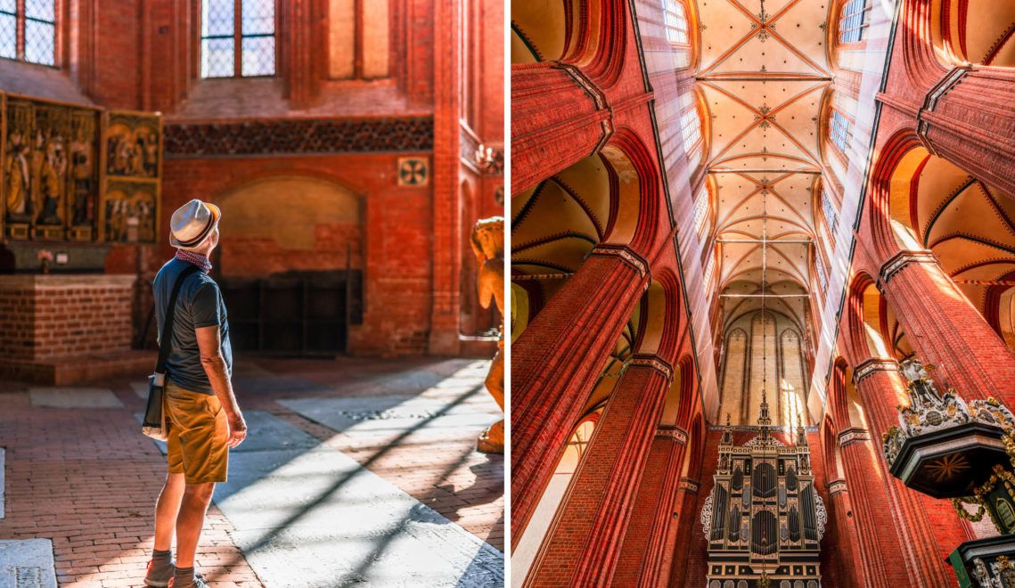 Hut ab: Es ward Licht in der gotischen St. Nikolai-Kirche zu Wismar, unser Autor staunt: Auch darüber, dass das Gotteshaus einst für und von „Handwerkern und Gewerbetreibenden“ gebaut wurde ©TMV/Tiemann