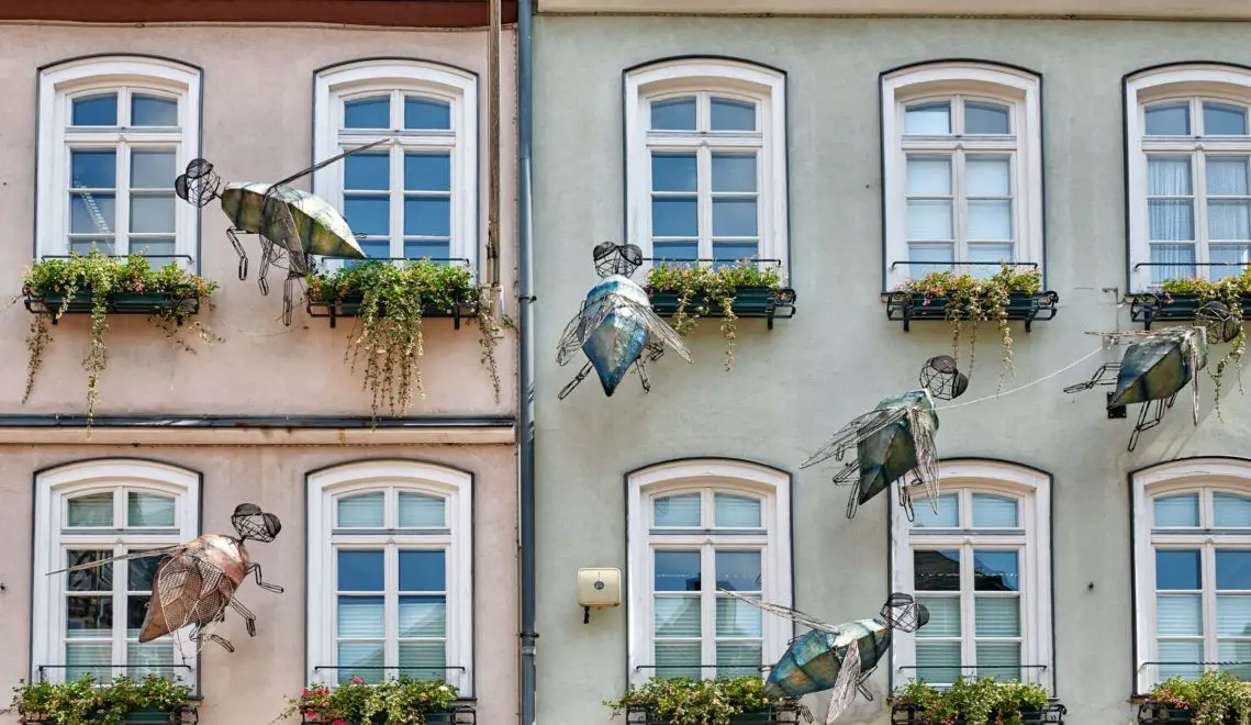 The Grimm-Dich path leads through the old town of Marburg with its colorful houses