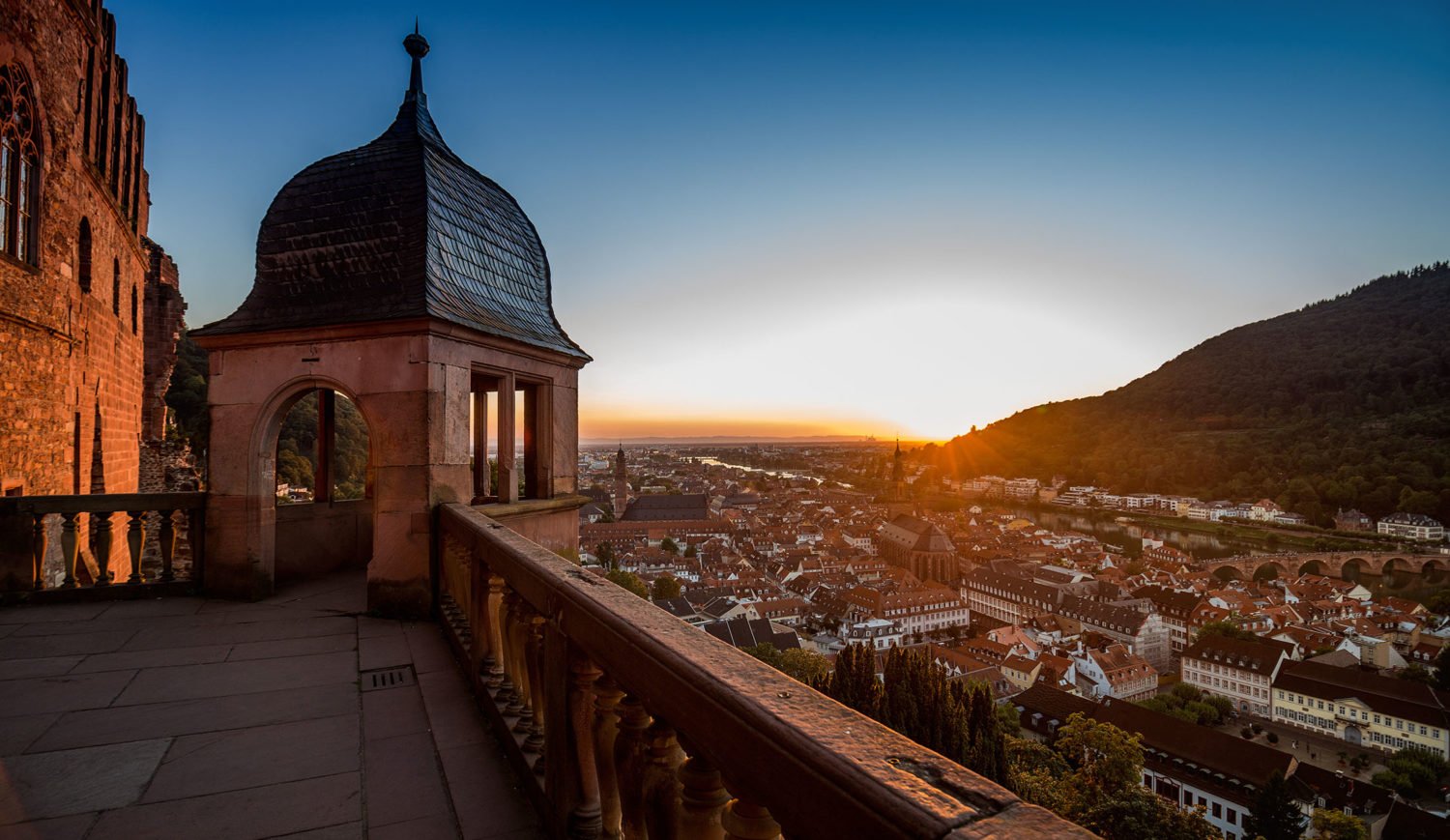 In the evening hours you have a wonderful view over the city from the castle