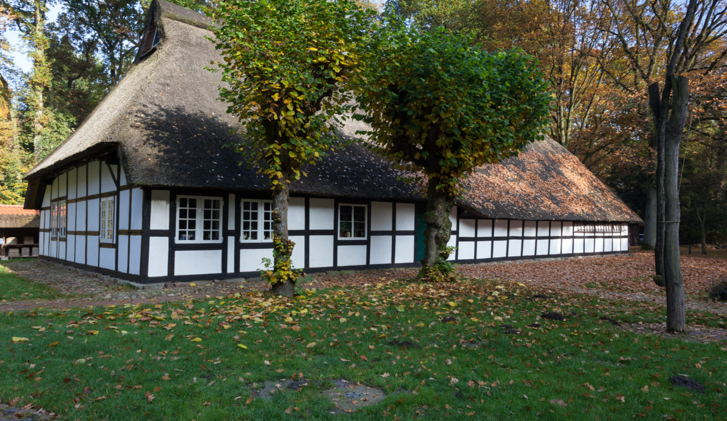 The marsh house is a replica of a house from the 17th century with agriculturally