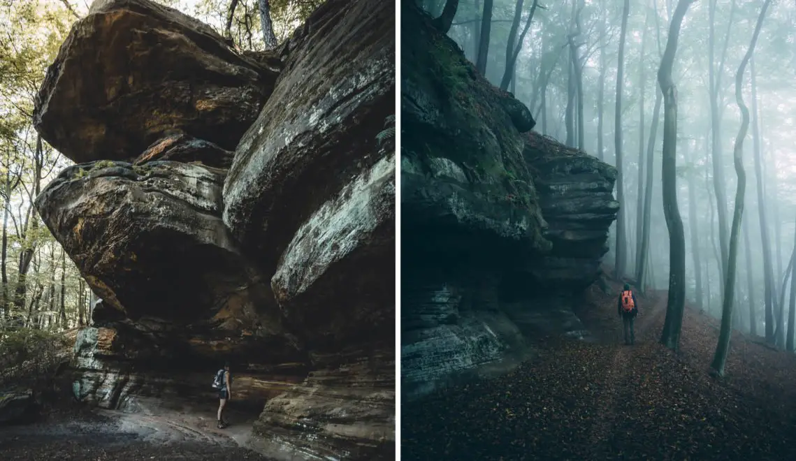 On the Kirkel Rock Trail lie dark valleys, bizarre rock formations and legendary places, such as the Unglücksfelsen (unlucky rock)