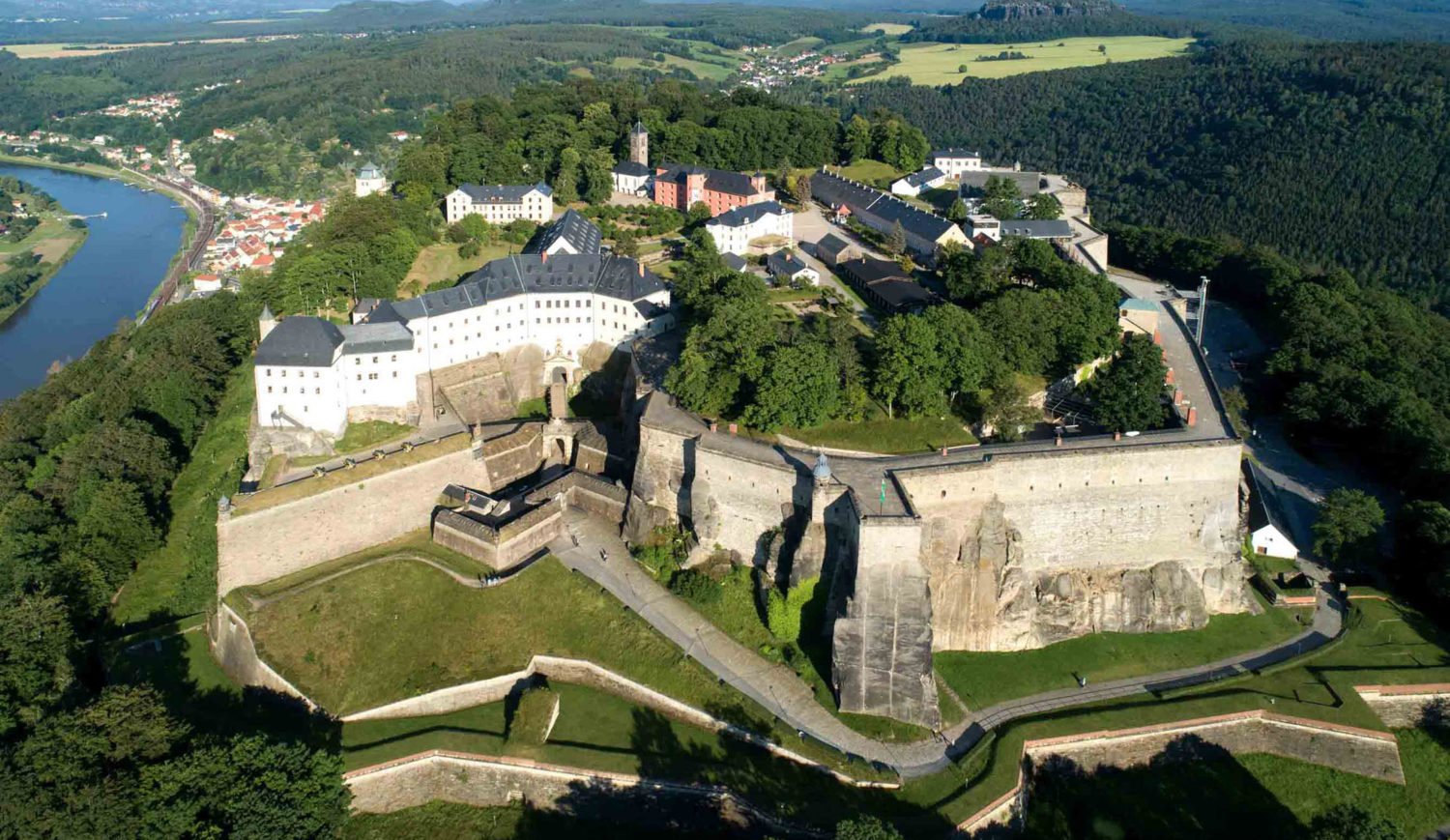 Impressive example of European fortress architecture - the Königstein Fortress