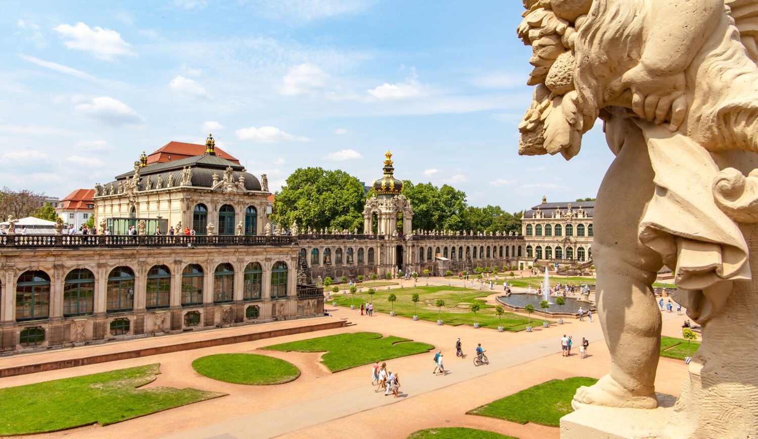 Despite its martial name, the Zwinger is a magnificent baroque synthesis of architecture, sculpture, painting and park.