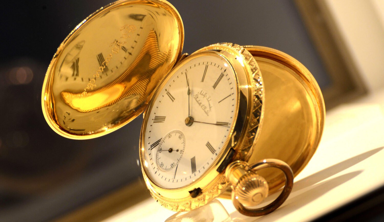 Great precision work - pocket watch in the German Watch Museum Glashütte