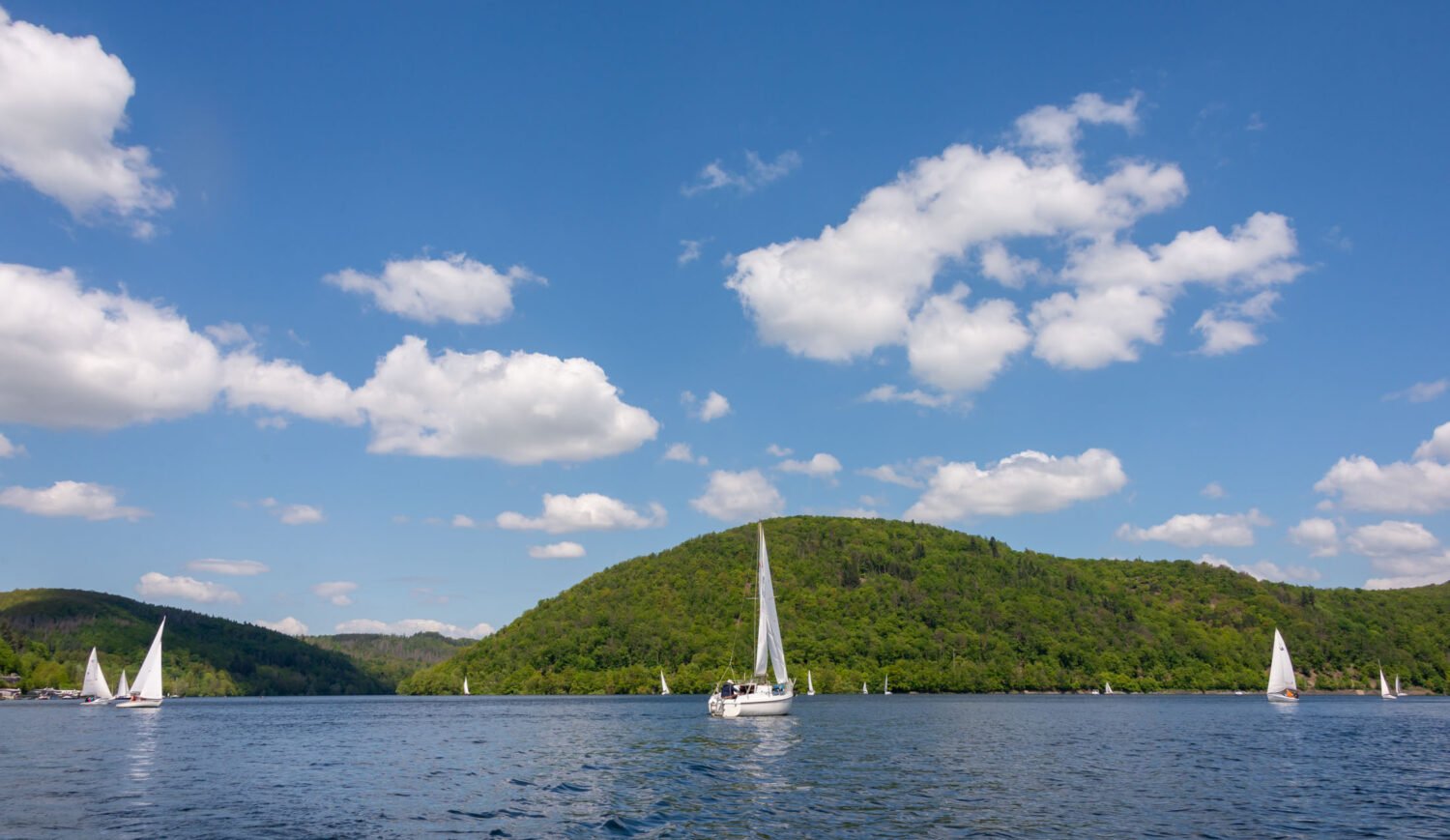 Electric, sailing, fishing, rowing or pedal boats: on Lake Edersee you are spoilt for choice © Udo Bernhart