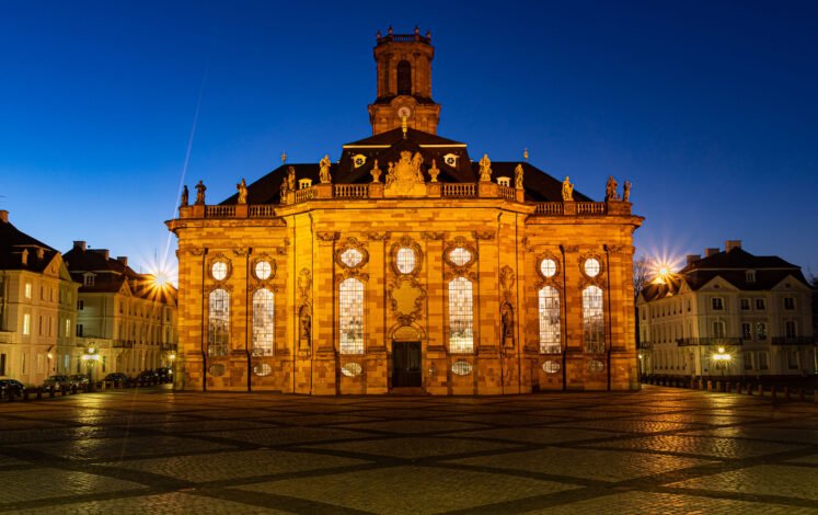 Saarbrücken landmark in baroque style - the Ludwig church