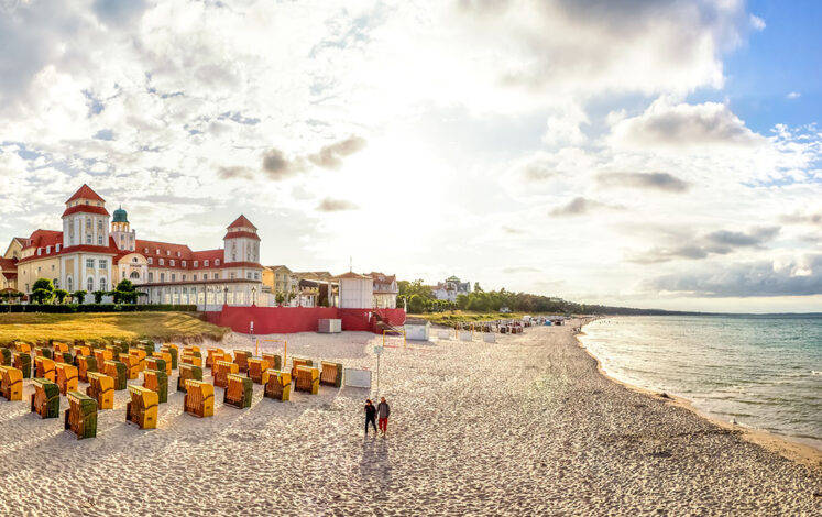 Magnificent spa architecture and miles of beaches in Binz on the island of Rügen