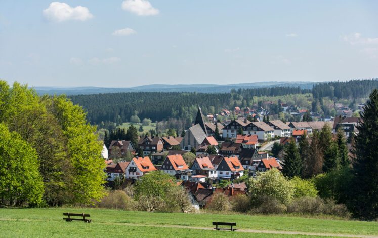 View of Braunlage in the Harz Mountains