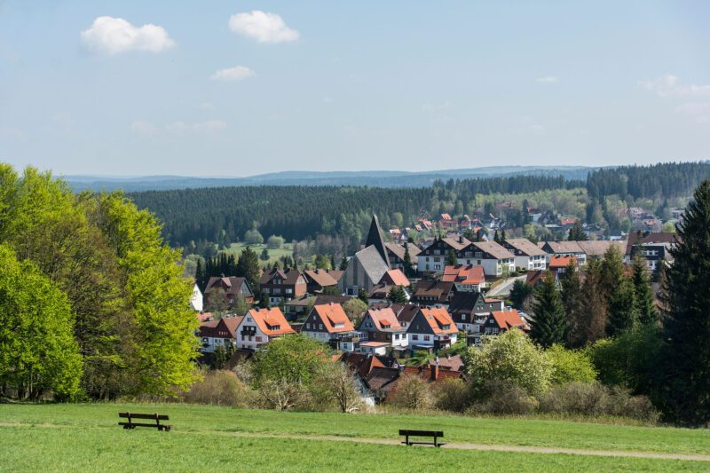 View of Braunlage in the Harz Mountains