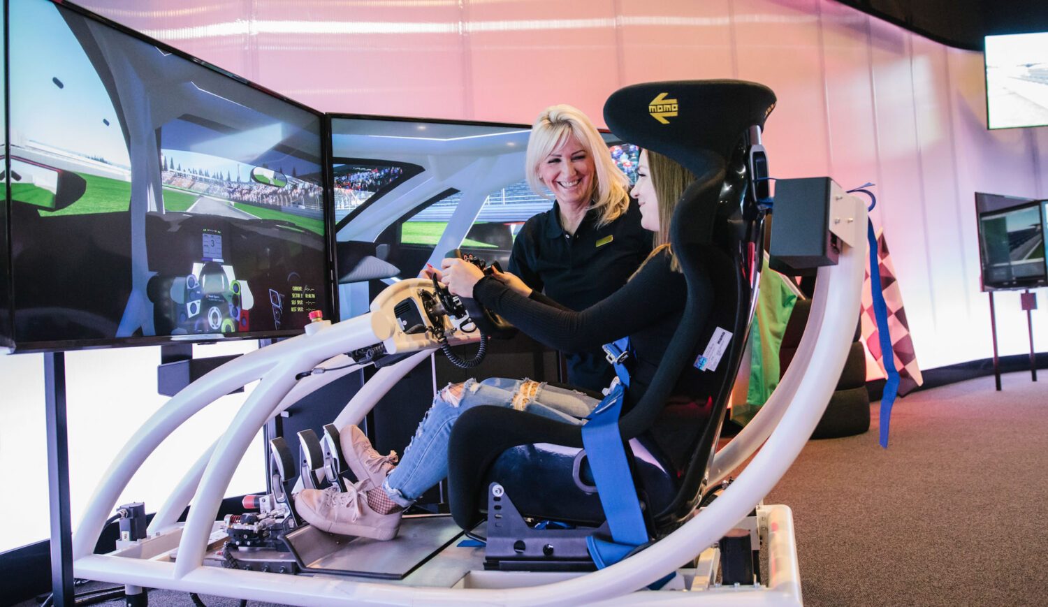 A driving simulator at the Autostadt in Wolfsburg © Anja Weber